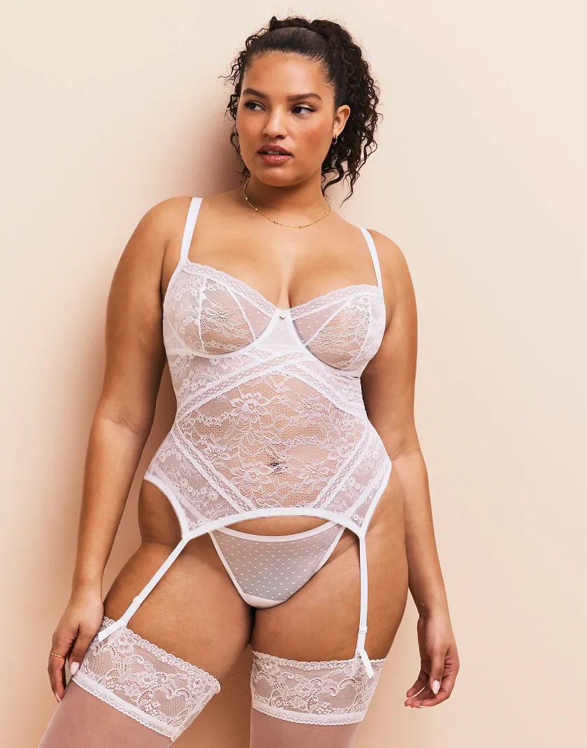 Scottie White 2 Unlined corset bundle Model 3