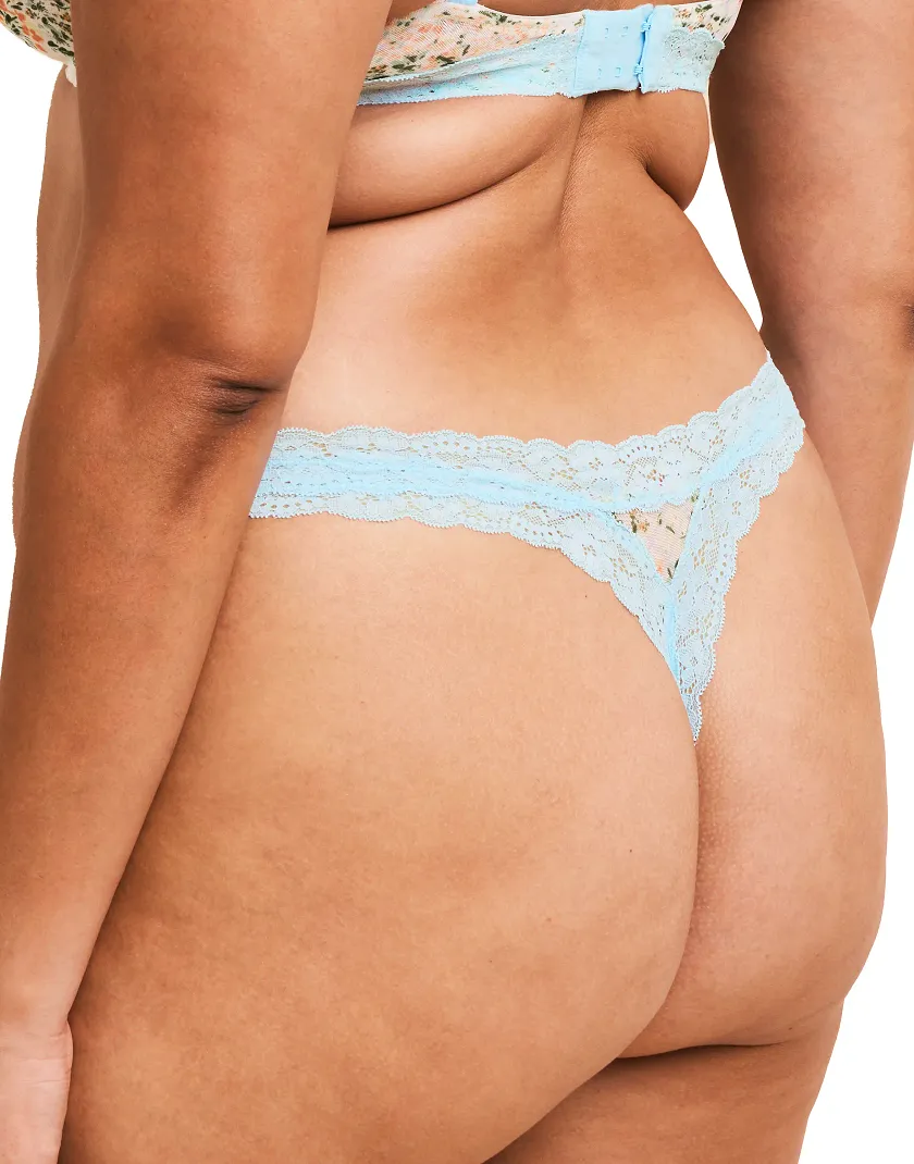 Akari Thong Floral White panty bundle Model 1