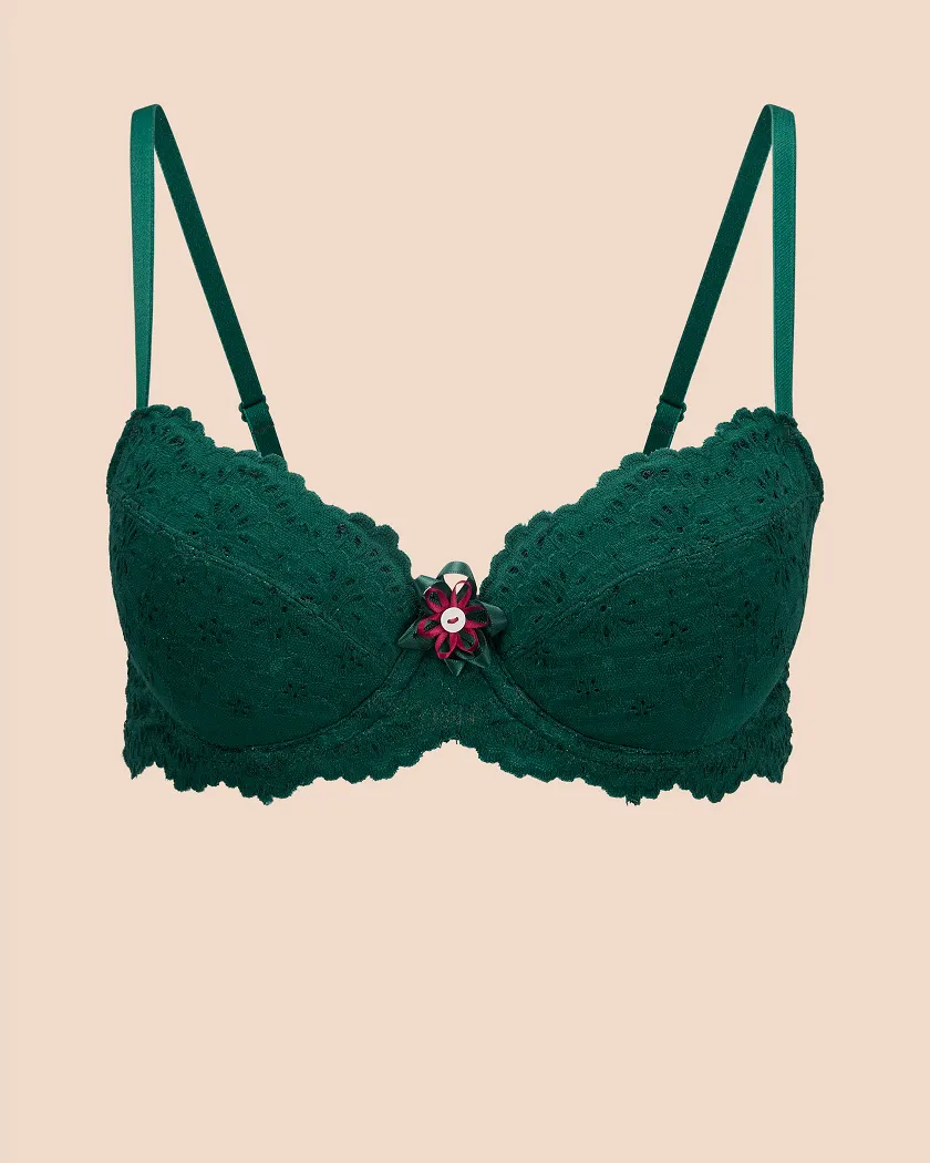 Lumi Dark Green 2 Lightly Lined bra bundle Still 3