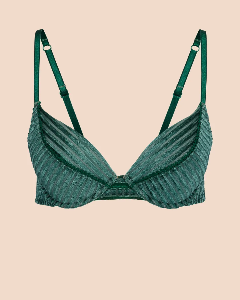 Eviee Dark Green 2 Push Up bra bundle Still 3