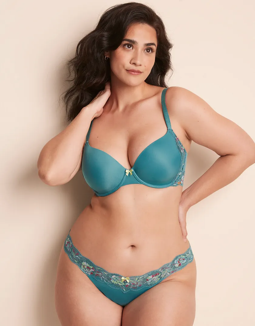 Paxton Floral Blue 2 Contour bra bundle Model 7