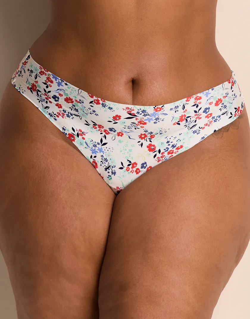 Francyne C1 Thong Floral White Plus panty bundle Model 5