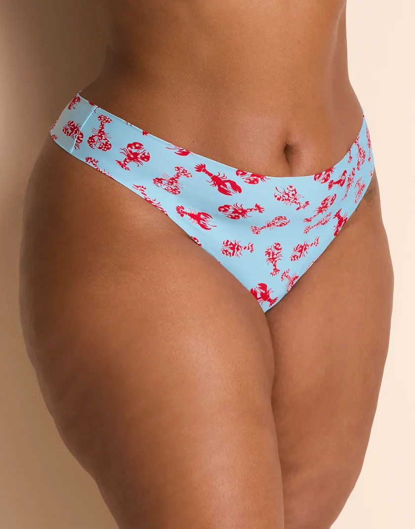 Francyne C1 Thong Novelty Blue Plus panty bundle Model 5