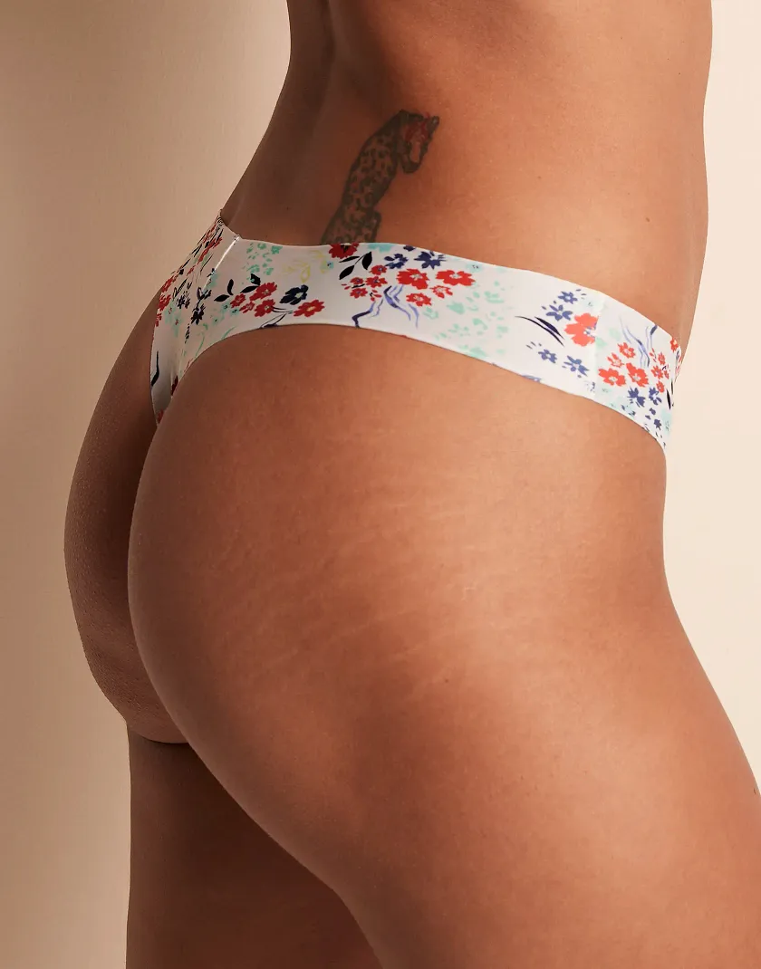 Francyne C1 Thong Floral White panty bundle Model 1