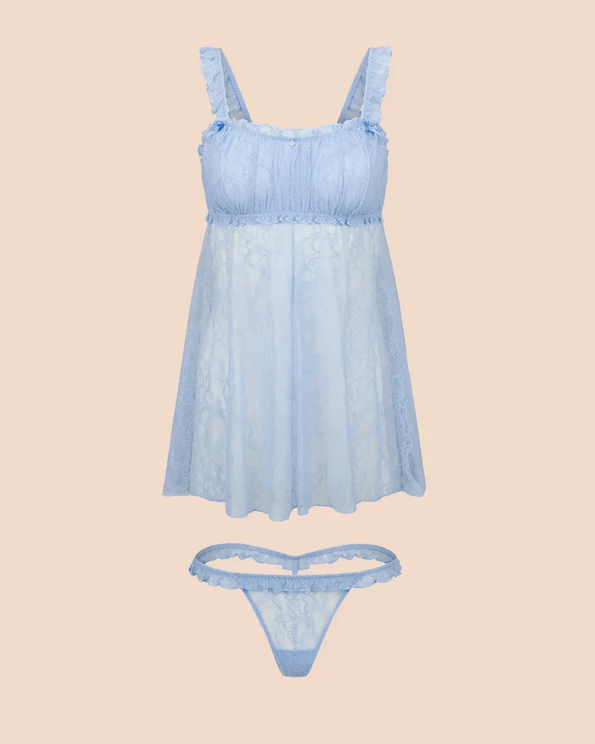 Maddy Medium Blue Unlined lingerie bundle Still 3