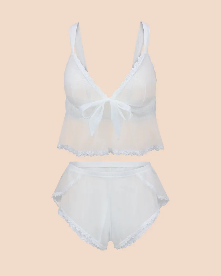 Betty Lou White Unlined lingerie bundle Still 3