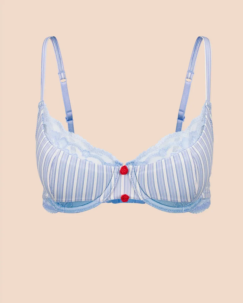 Gretl Stripe Blue 2 Contour bra bundle Still 3