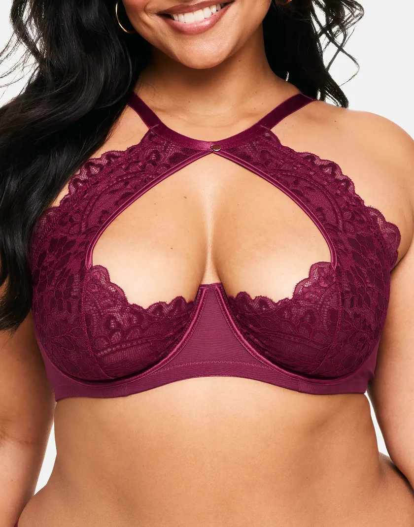 Talulah Dark Red 2 Plus Unlined bra bundle Model 5