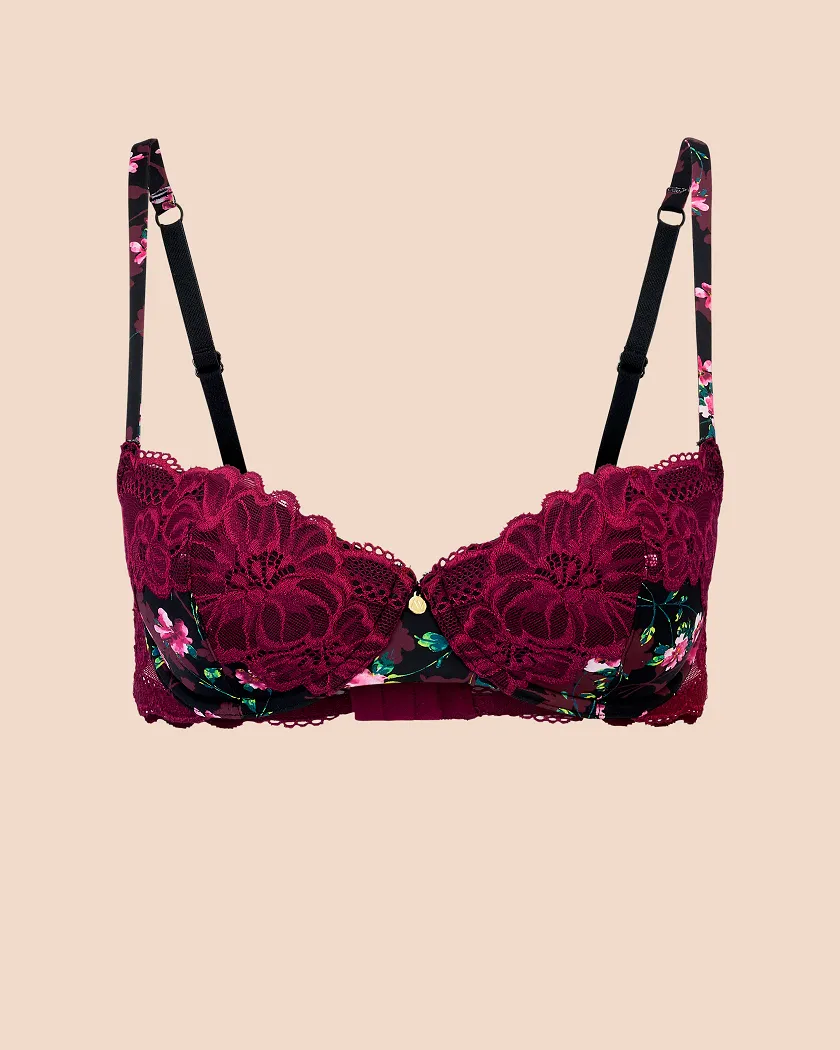 Mathilda Floral Black 3 Lightly Lined bra bundle Still 4