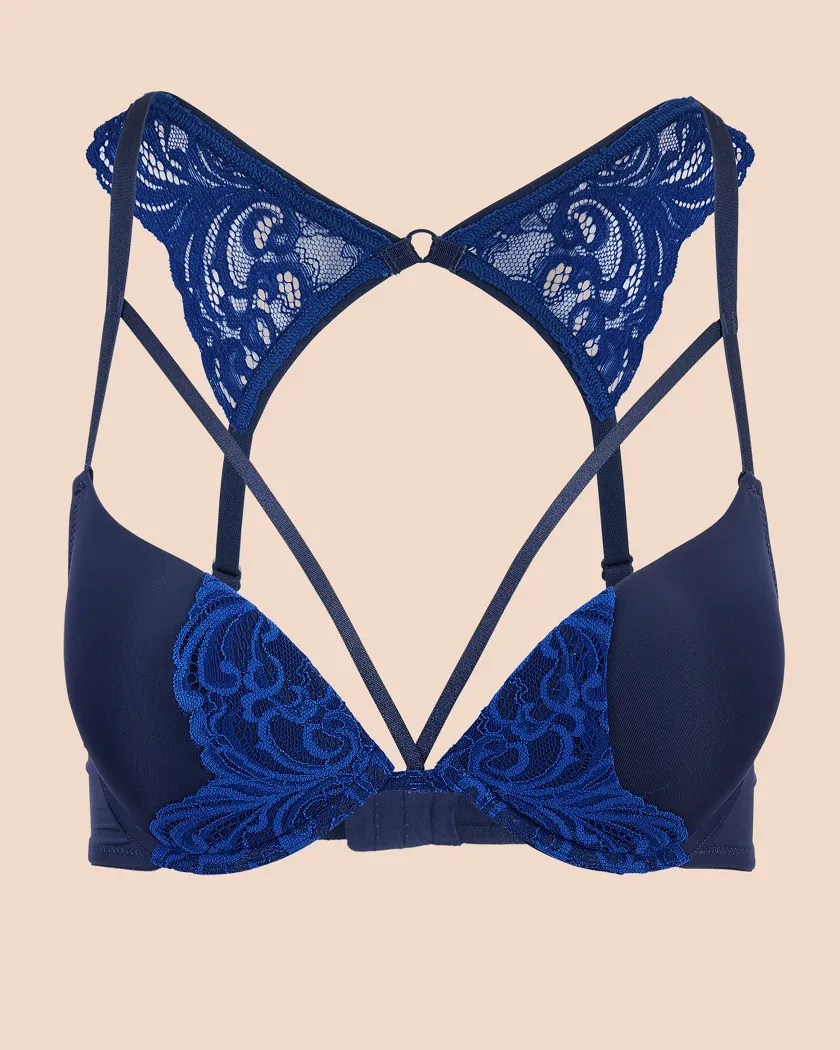 Saige Dark Blue 2 Push Up bra bundle Still 3