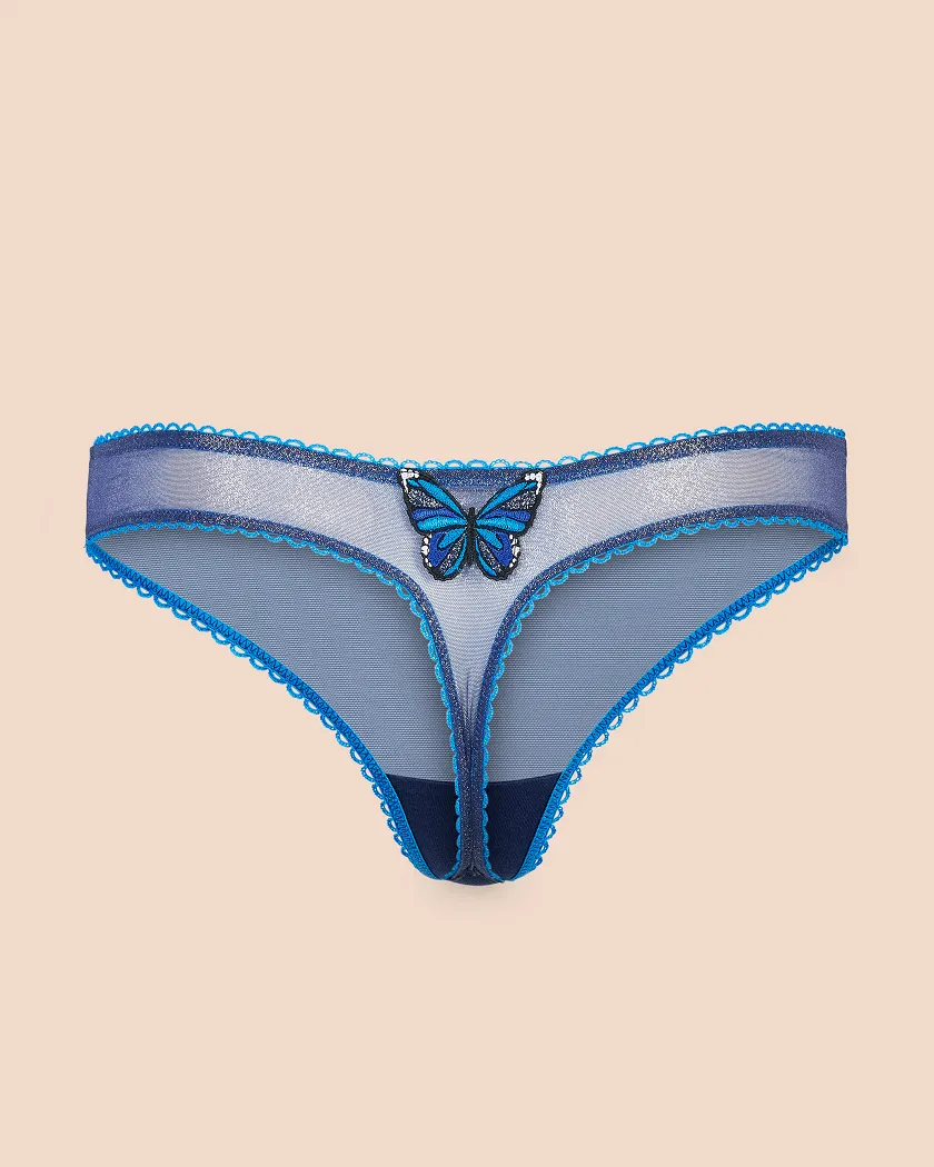 Alyshia Thong Animal Blue panty bundle Still 3