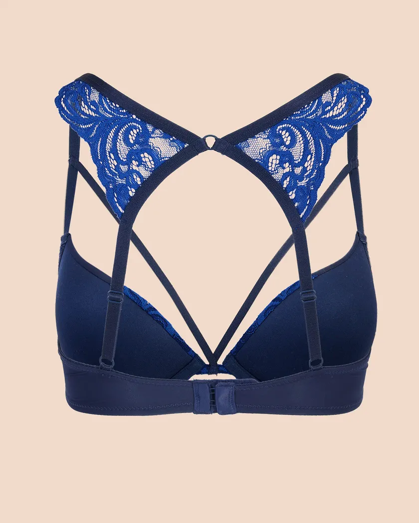 Saige Dark Blue 2 Push Up bra bundle Still 4
