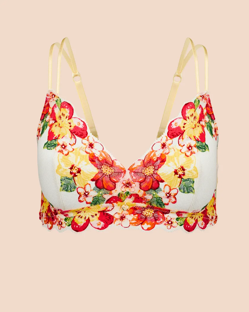 Martha Floral White 2 Unlined bra bundle Still 4