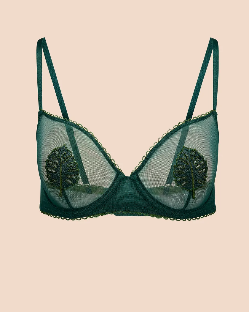 Alyshia Dark Green 2 Unlined bra bundle Still 4