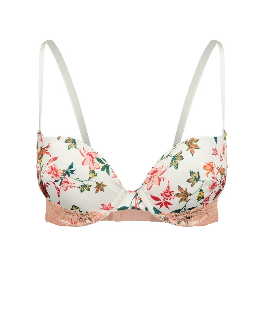 Haley Floral Beige 2 Push Up bra bundle Still 3
