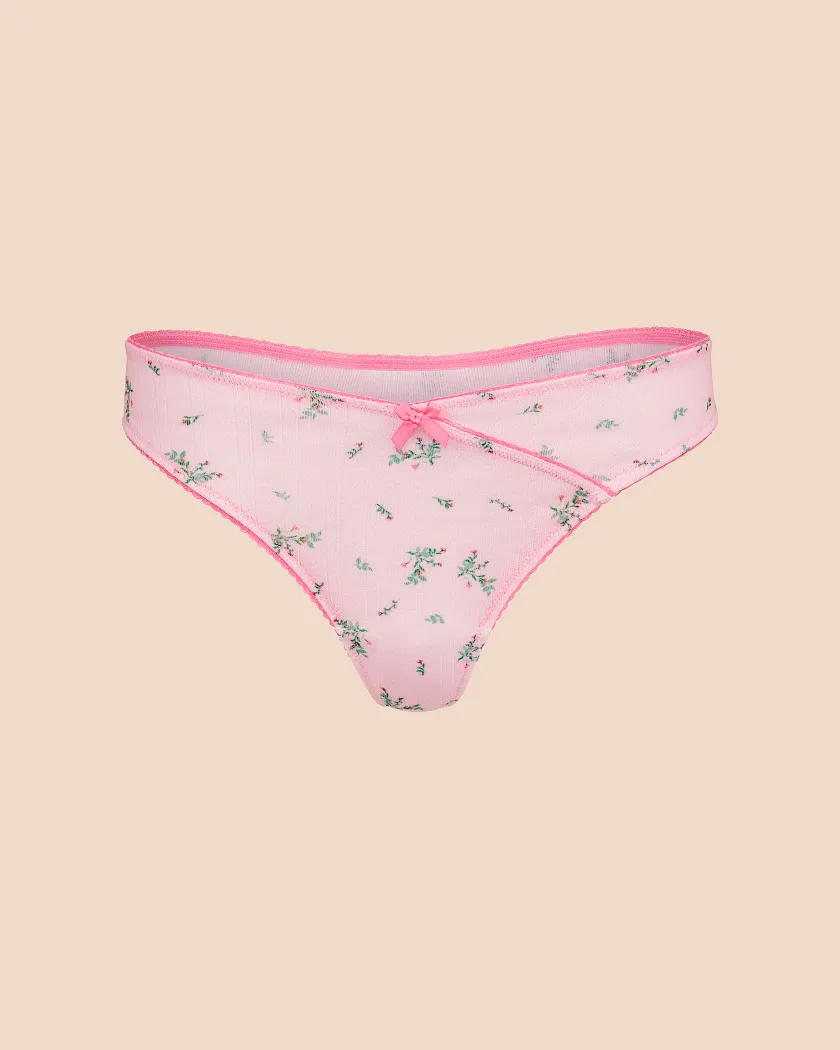 Layna Thong Floral Pink panty bundle Still 3