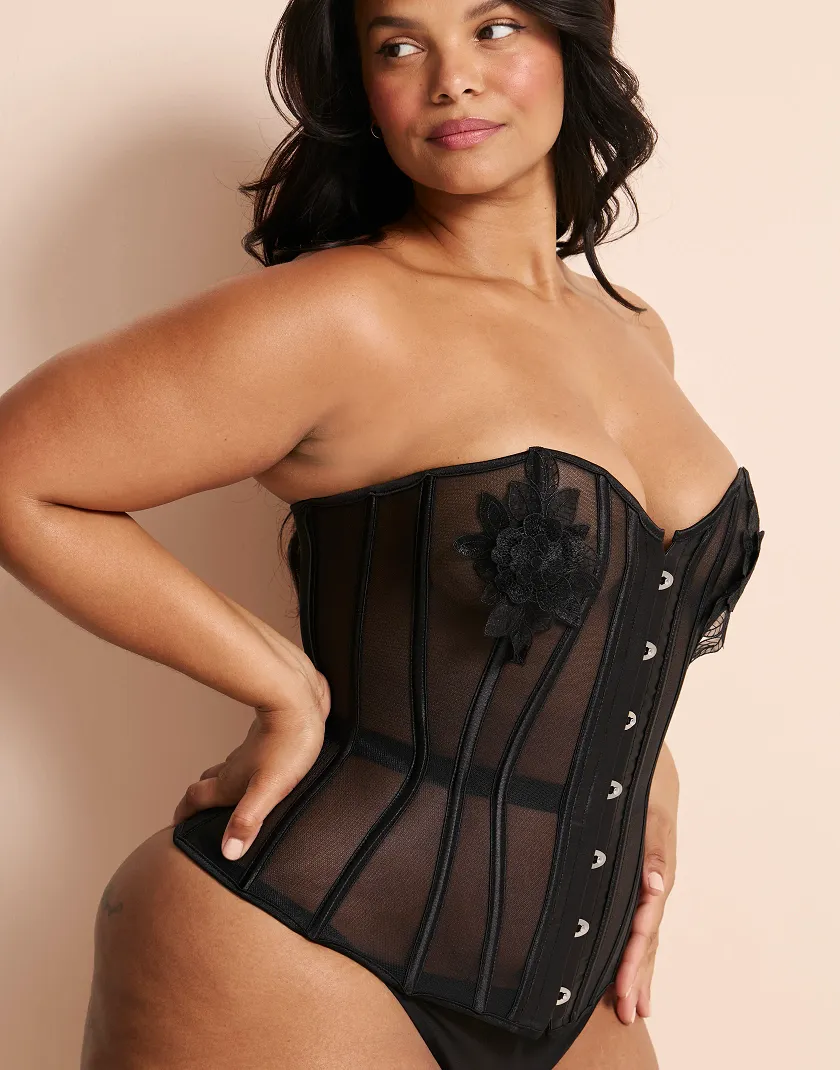 Charlotta Black Plus Unlined corset bundle Model 5