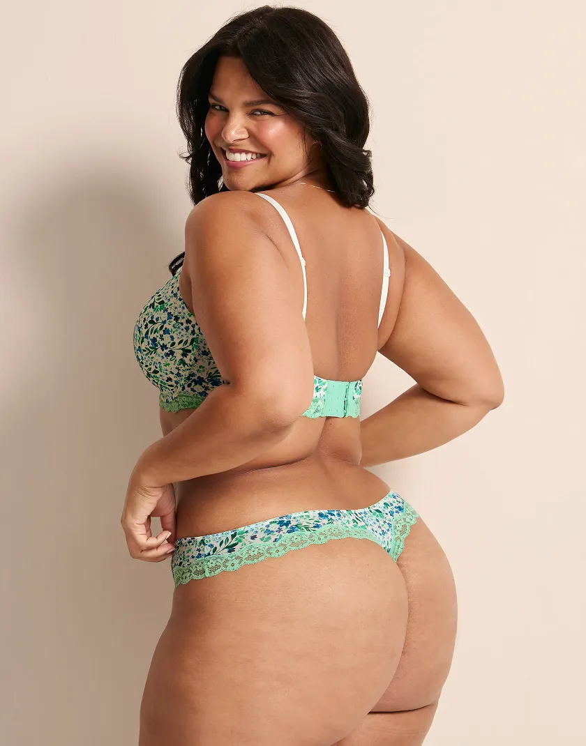 Nare Thong Floral White 5 panty bundle Model 3