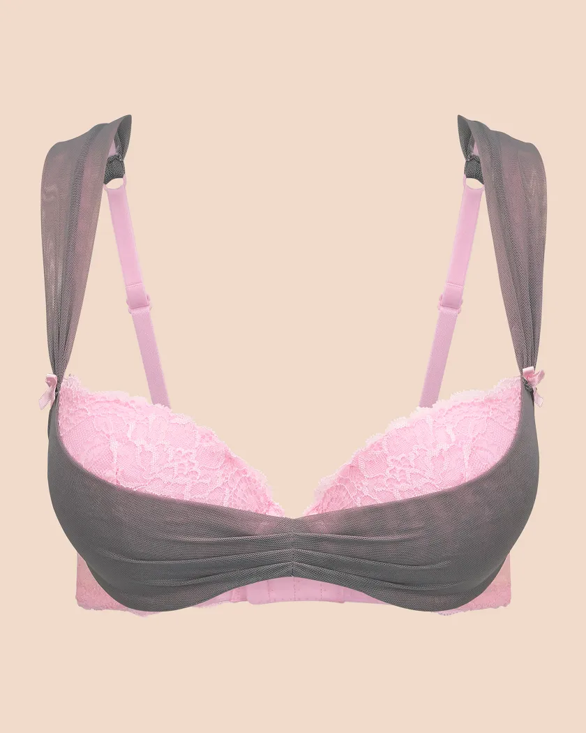 Clairabelle Light Pink 6 Push Up bra bundle Still 3