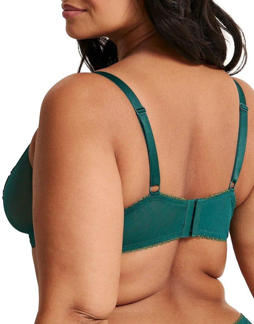 Alyshia Dark Green 2 Unlined bra bundle Model 3