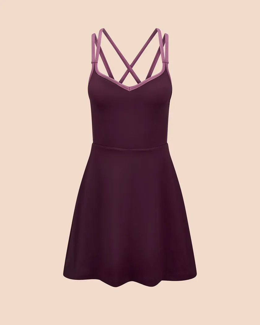 Clarity Dress Dark Purple activewear bundle Still 3