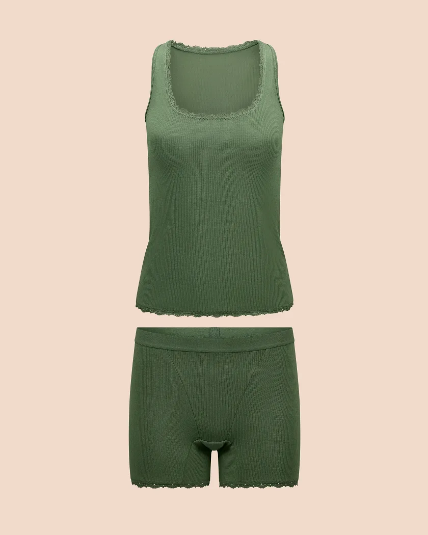 Bronze Green Tayler PJ Set Still 2