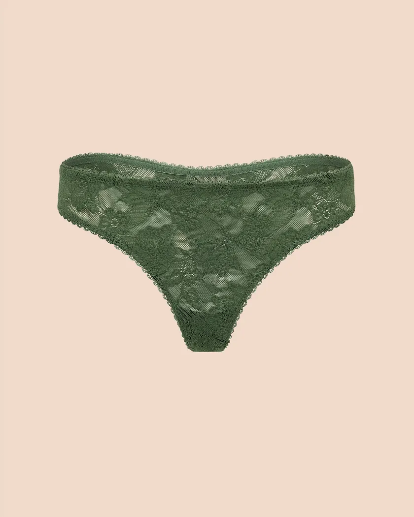 Delany Thong Dark Green panty bundle Still 3