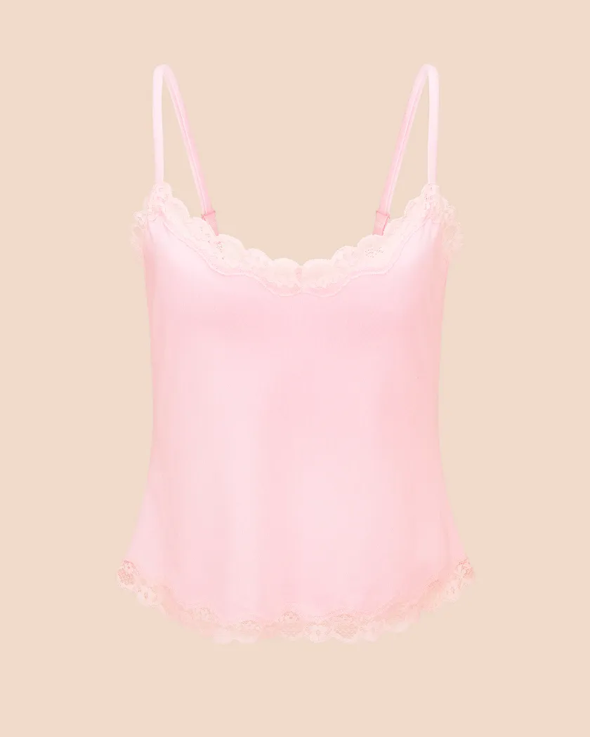 Jersey Cami Light Pink Unlined lounge bundle Still 2