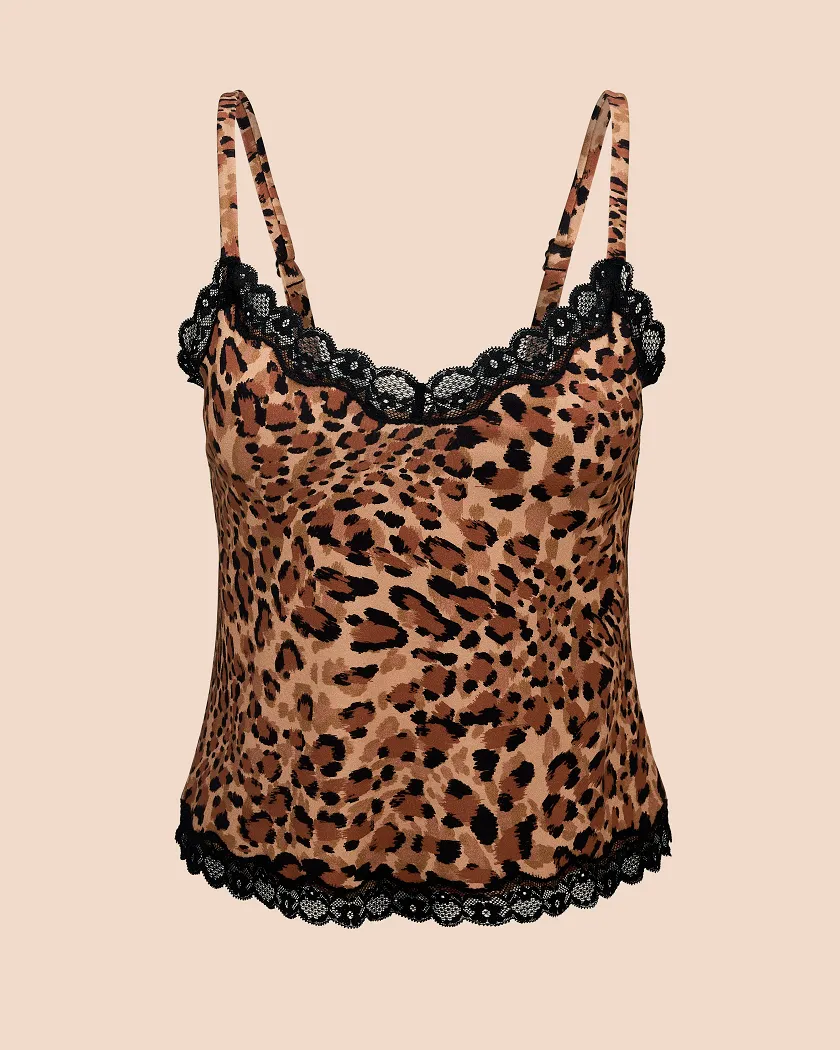 Jersey Cami Animal Brown Unlined lounge bundle Still 2