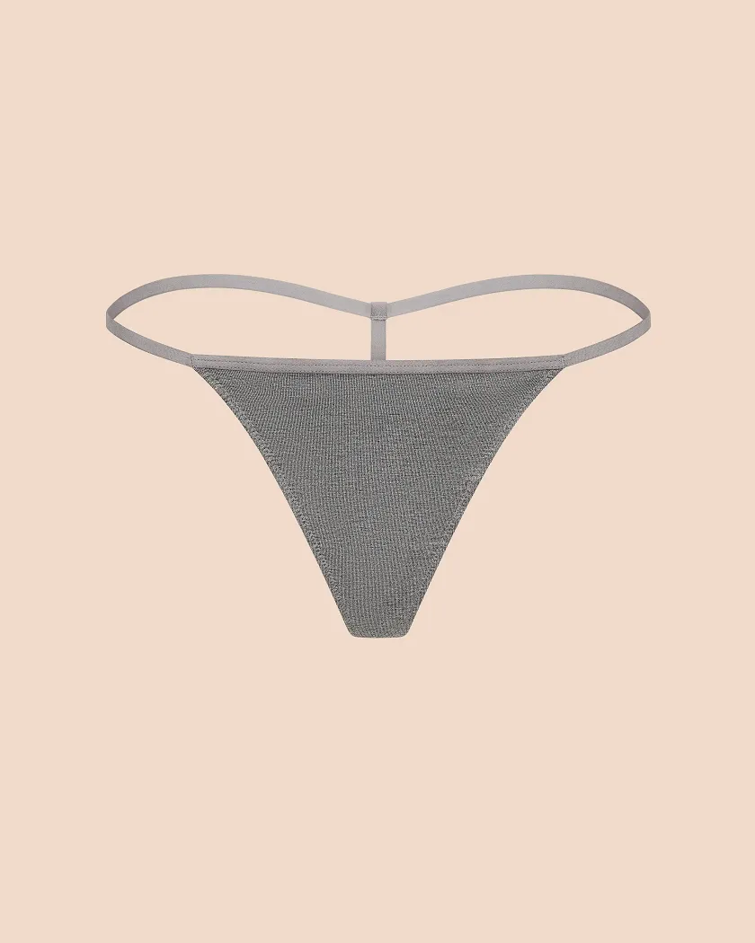 Jersey G-String Gray panty bundle Still 2