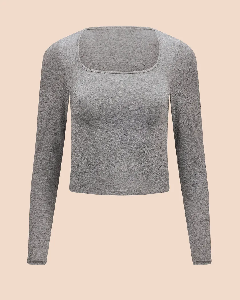 Jersey Long Sleeve Gray lounge bundle Still 2