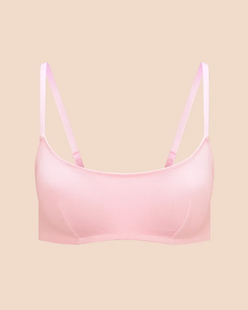 Jersey Wireless Scoop Light Pink Unlined bra bundle Still 2