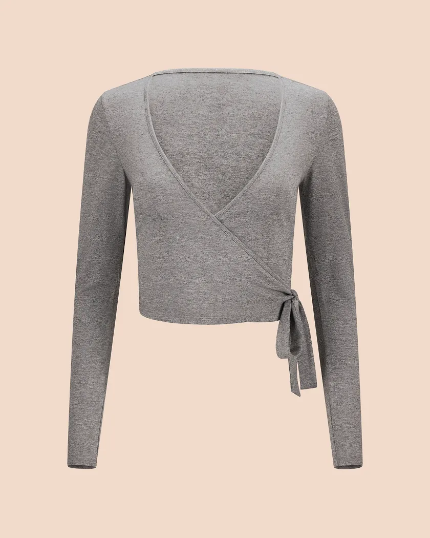 Jersey Ballet Wrap Gray lounge bundle Still 2