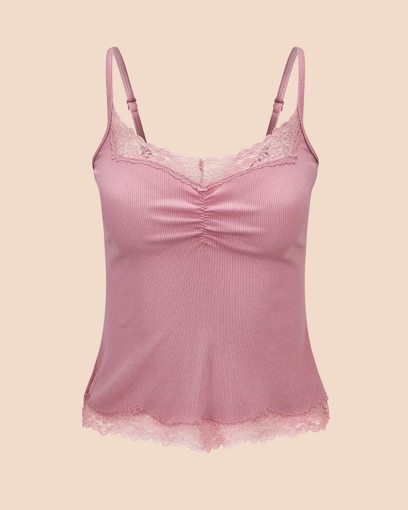 Rib Cami Medium Purple lounge bundle Still 2