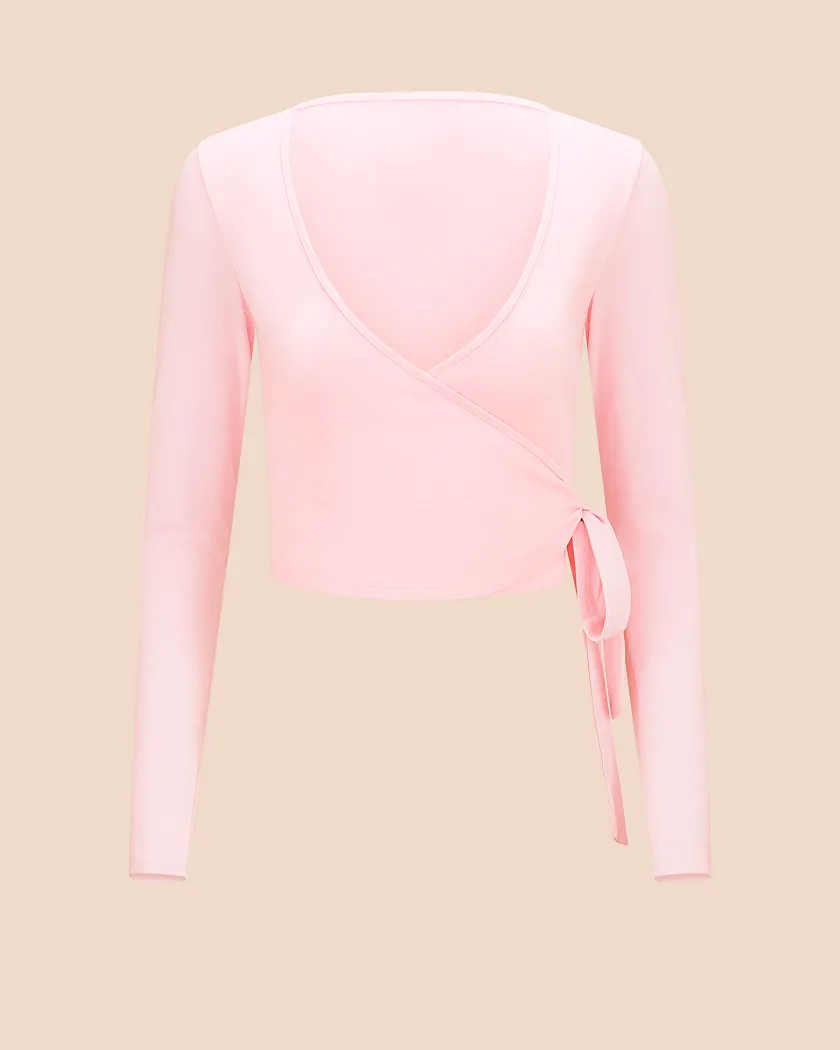 Jersey Ballet Wrap Light Pink lounge bundle Still 2