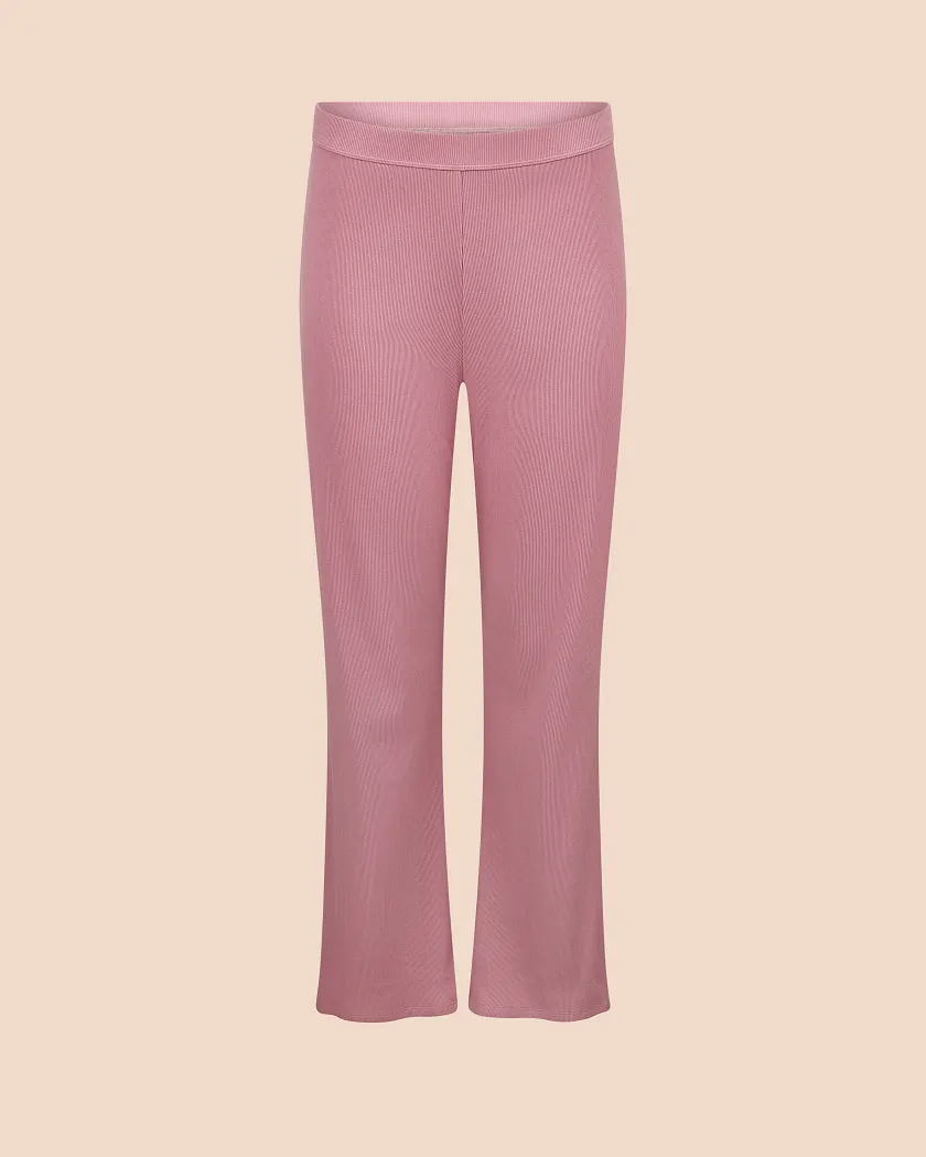 Rib Boyfriend Pant Medium Purple lounge bundle Still 2