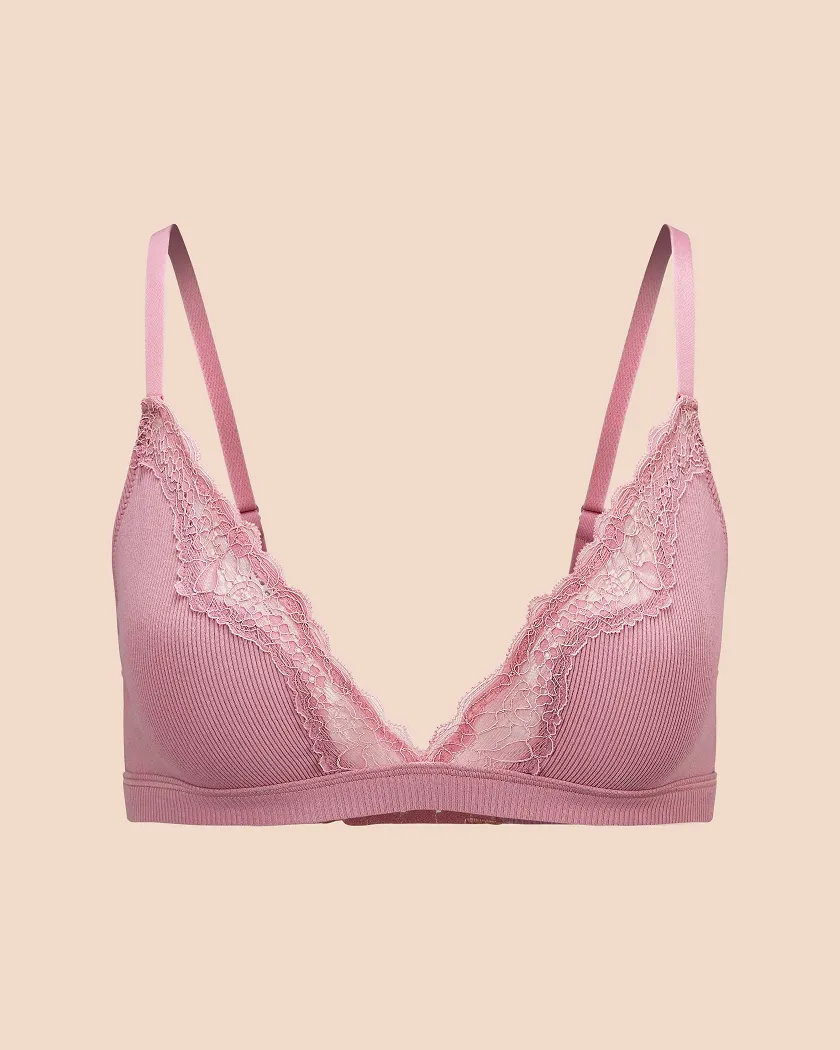 Rib Wireless Triangle Medium Purple Unlined bra bundle Still 2