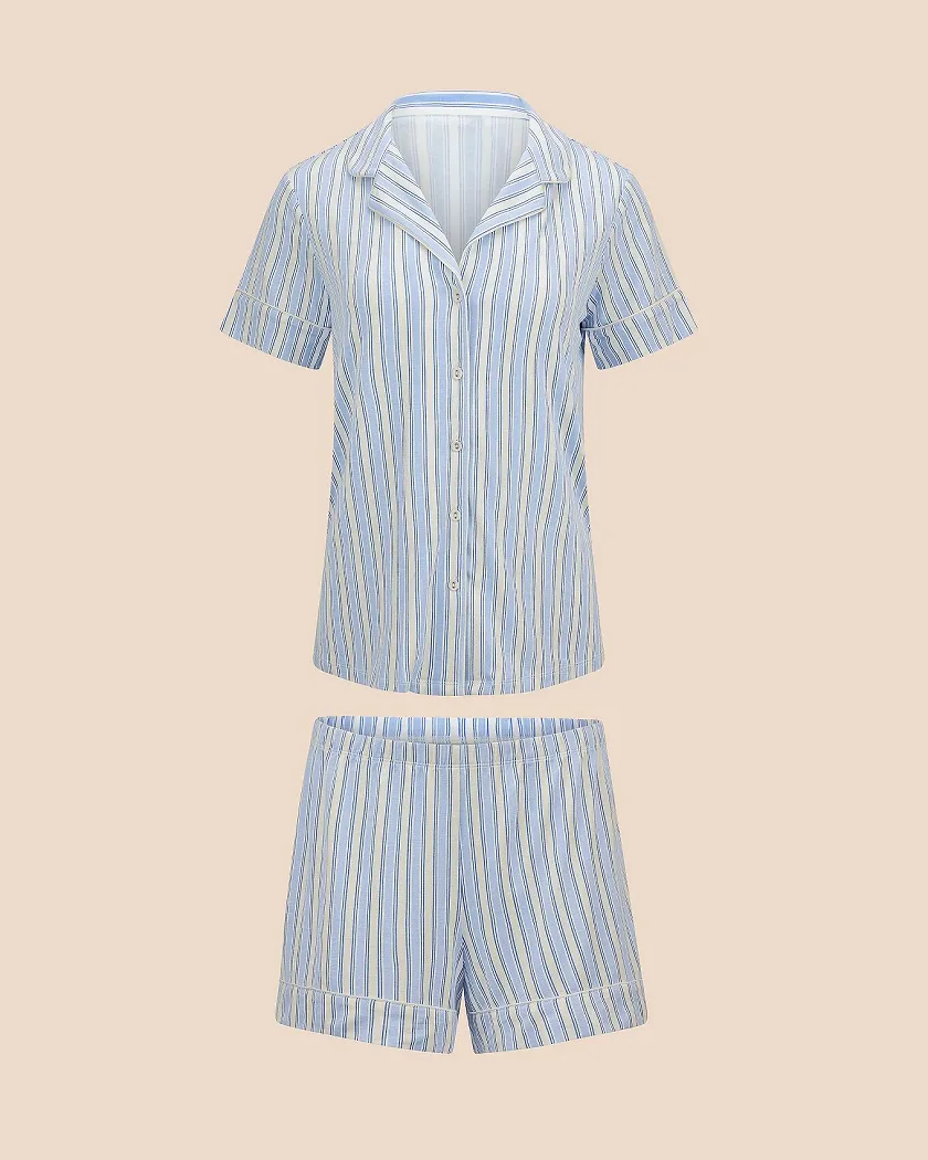 Jane B1 Stripe Blue sleepwear bundle Still 2