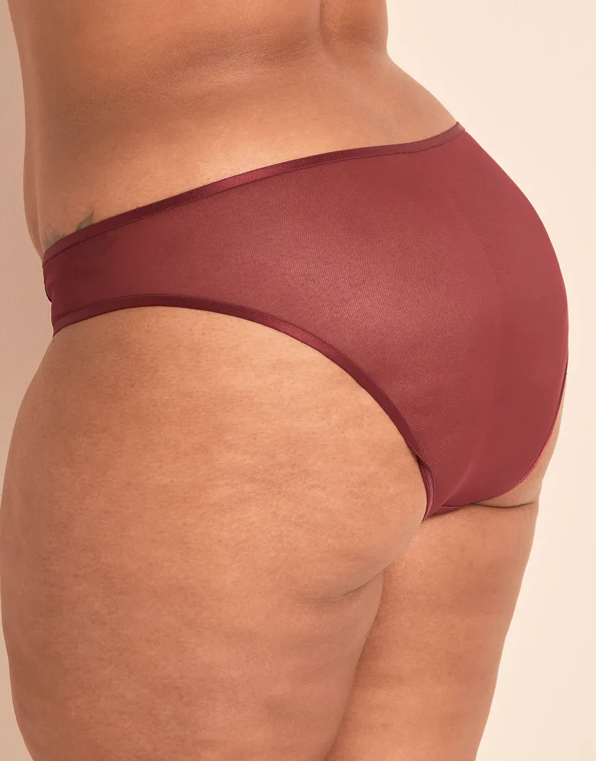 Domi Bikini Dark Red Plus panty bundle Model 2
