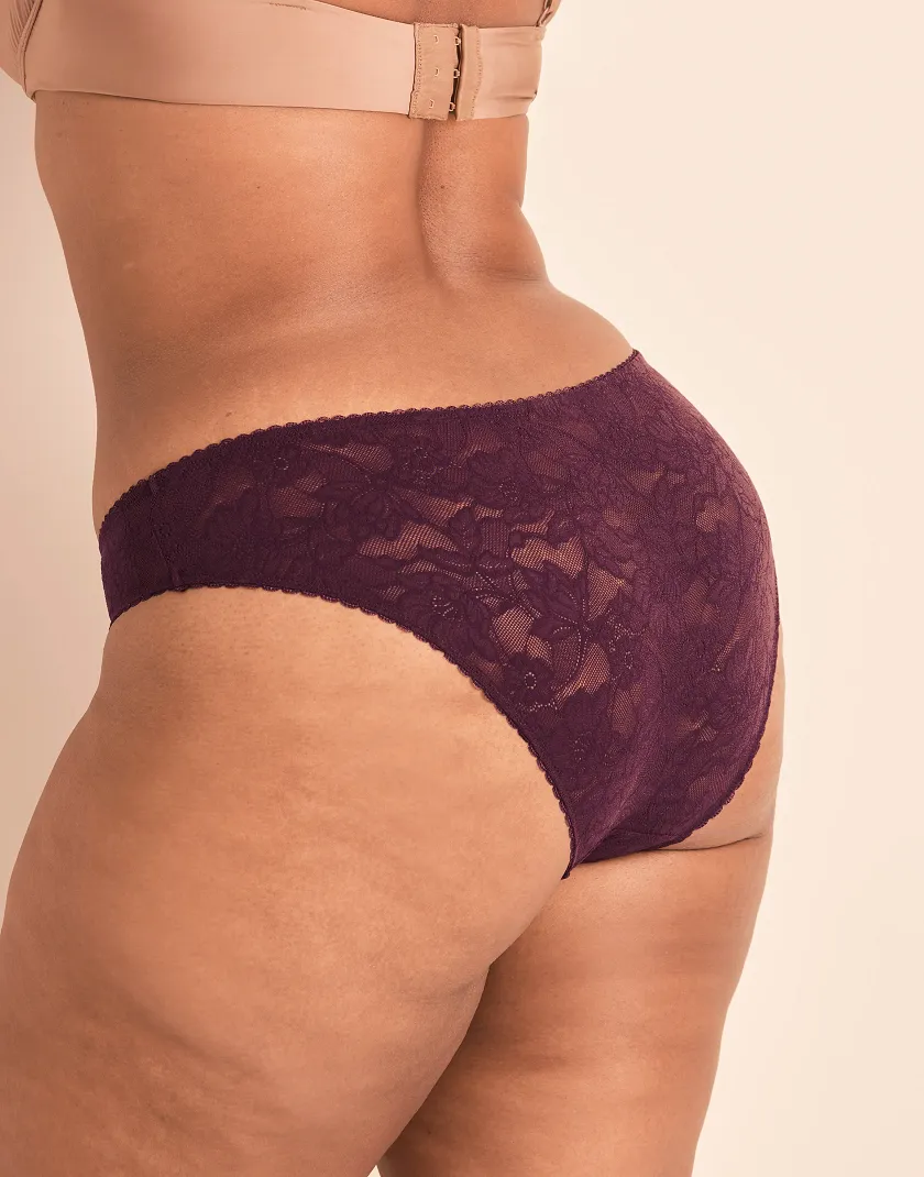 Leina Bikini Dark Purple Plus panty bundle Model 2