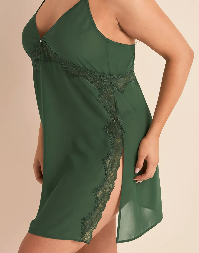 Kelee Dark Green Plus Unlined lingerie bundle Model 5