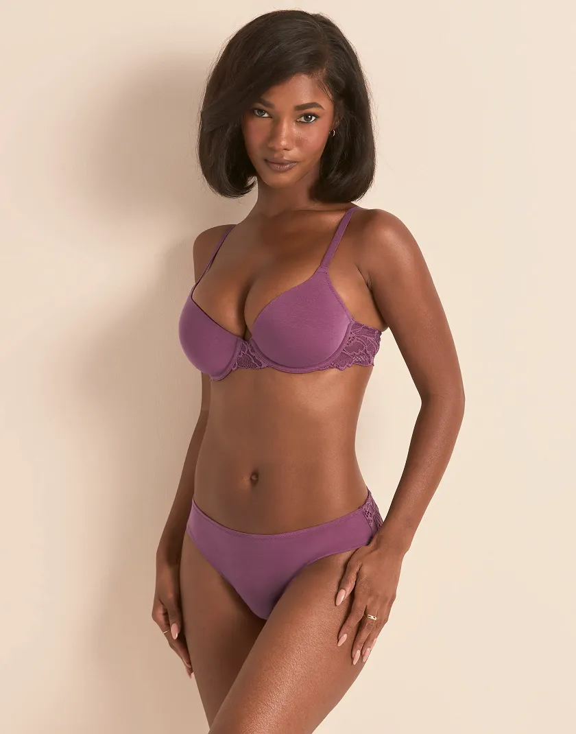Teagan Dark Purple 2 Contour bra bundle Model 6