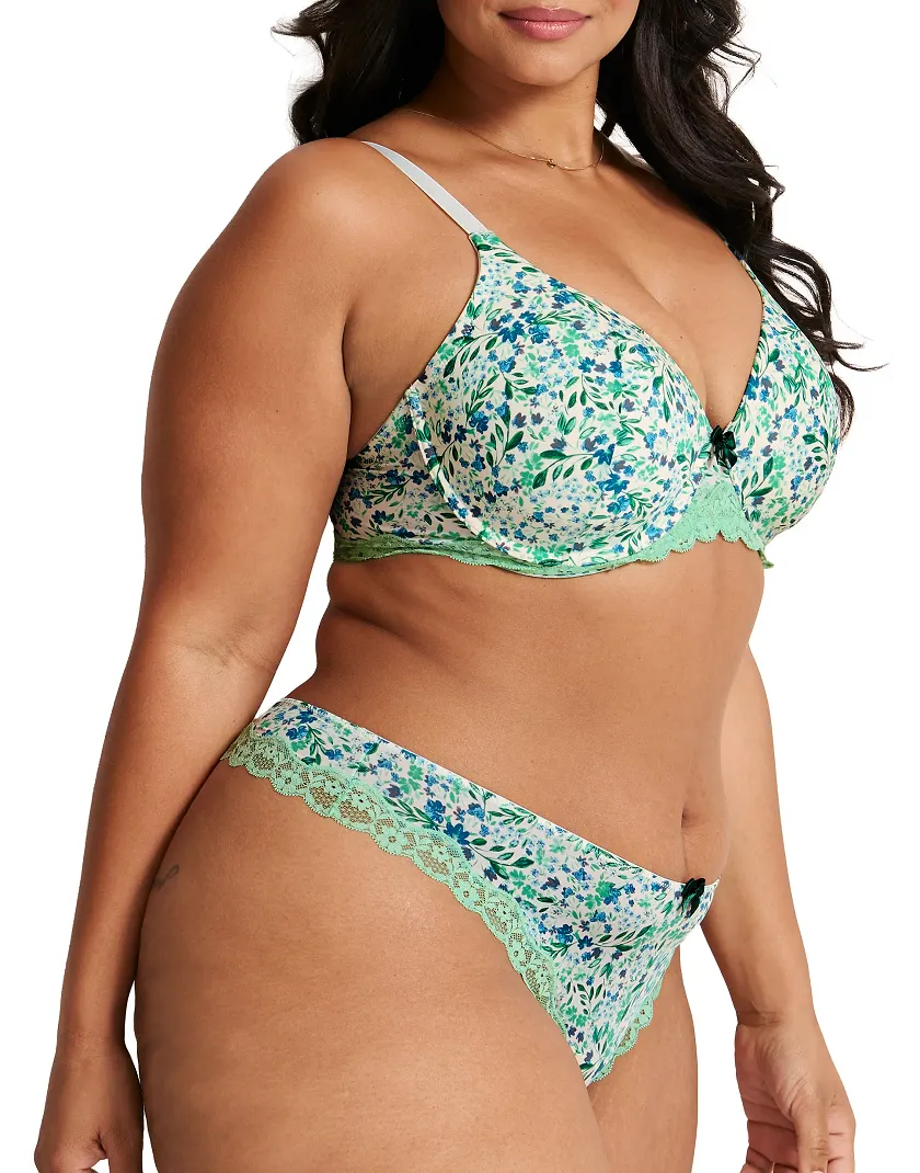 Nare Thong Floral White 5 panty bundle Model 2