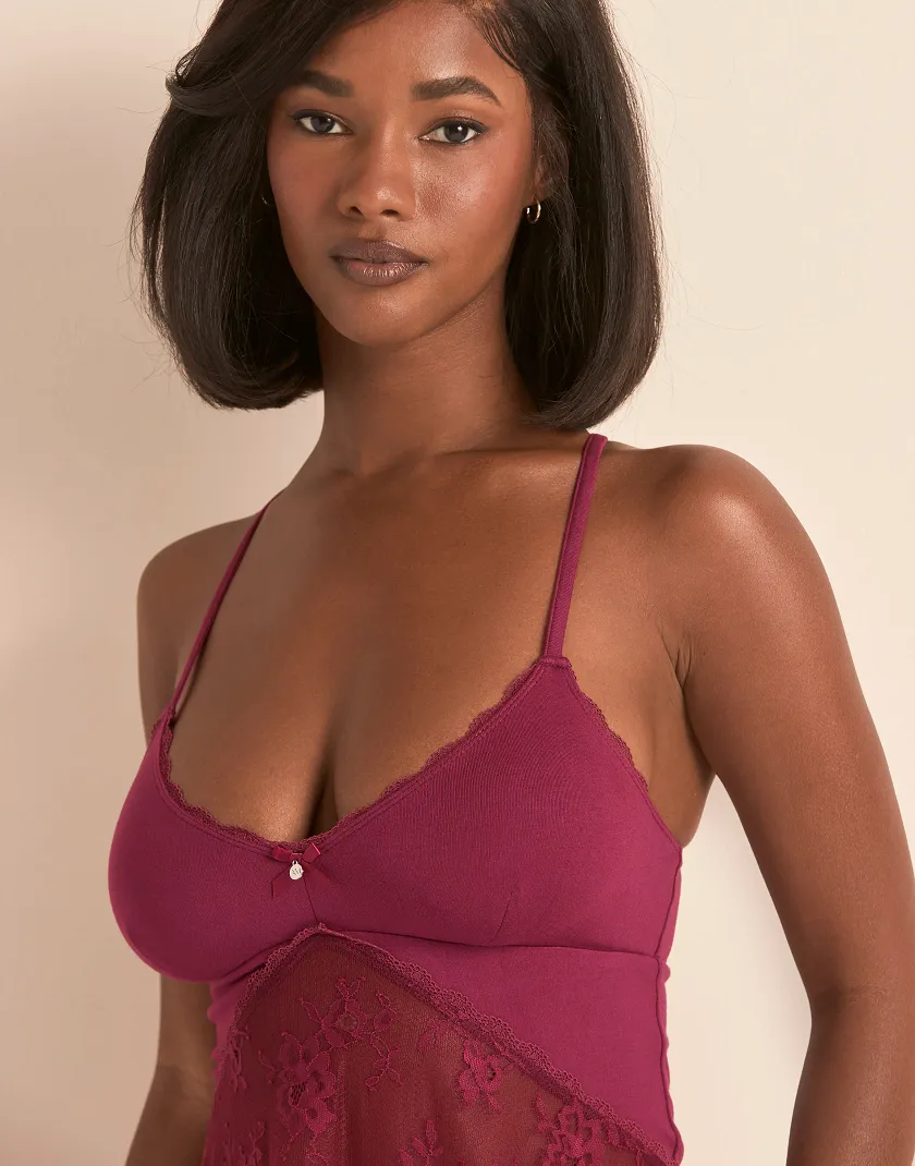 Marien Dark Red sleepwear bundle Model 4