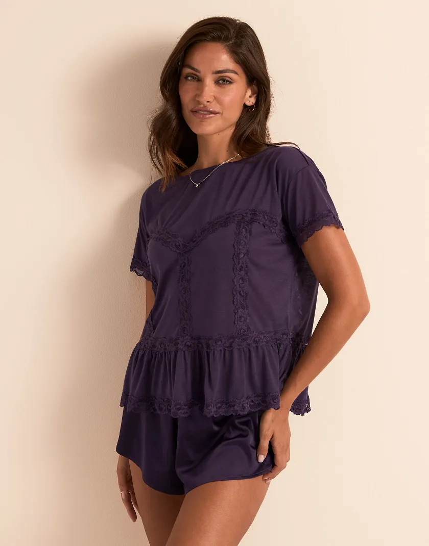 Patrice Dark Purple sleepwear bundle Model 1
