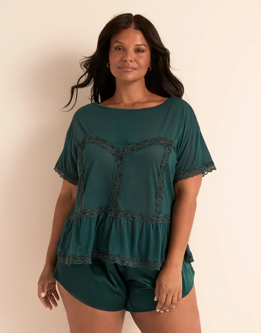 Patrice Dark Green Plus sleepwear bundle Model 2