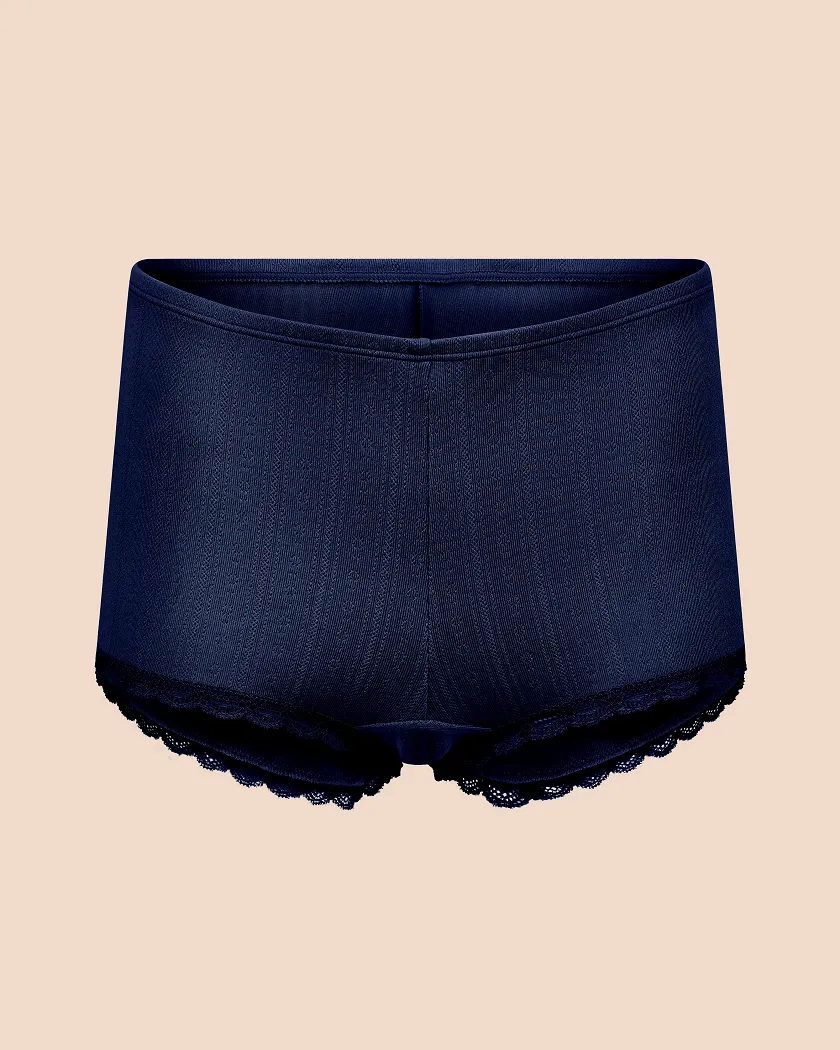 Pointelle Short Dark Blue lounge bundle Still 2