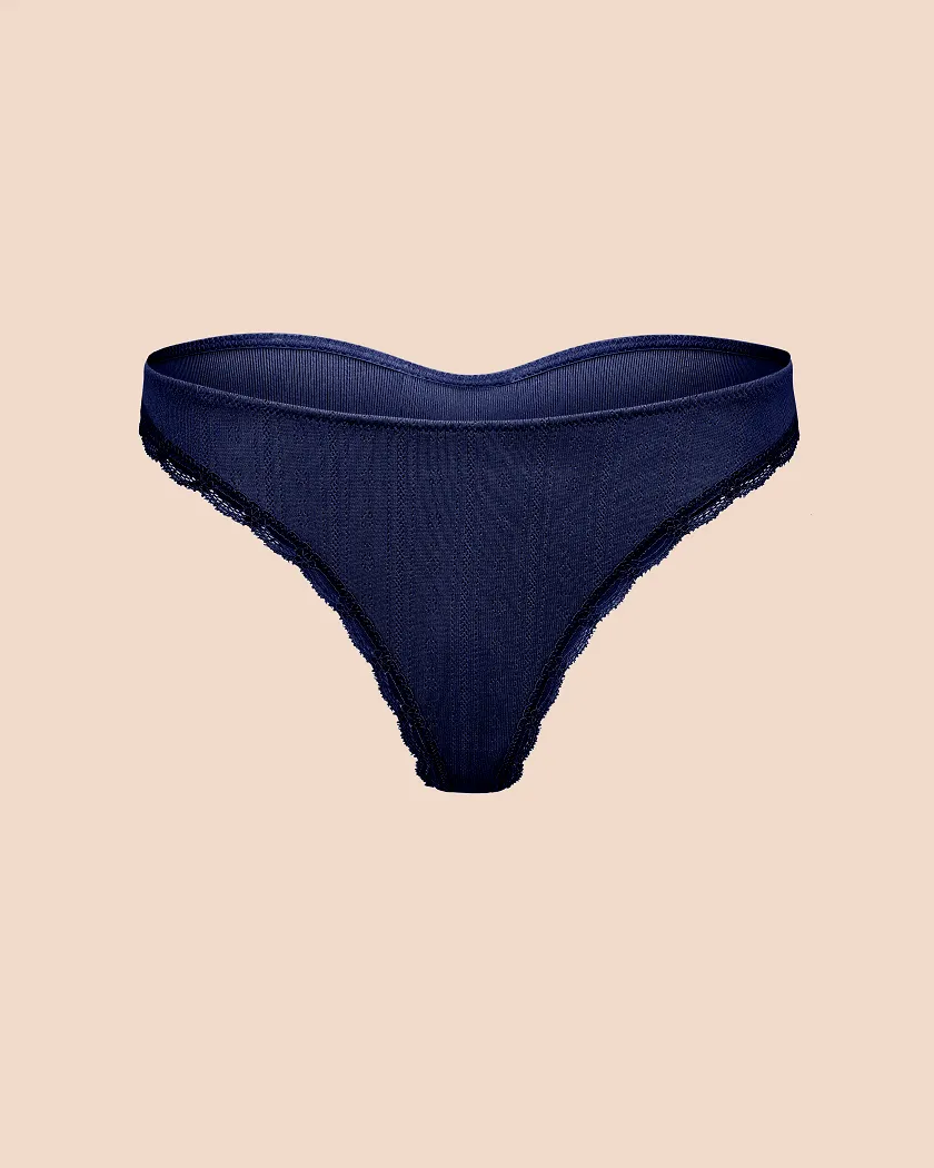 Pointelle Brazilian Dark Blue panty bundle Still 2