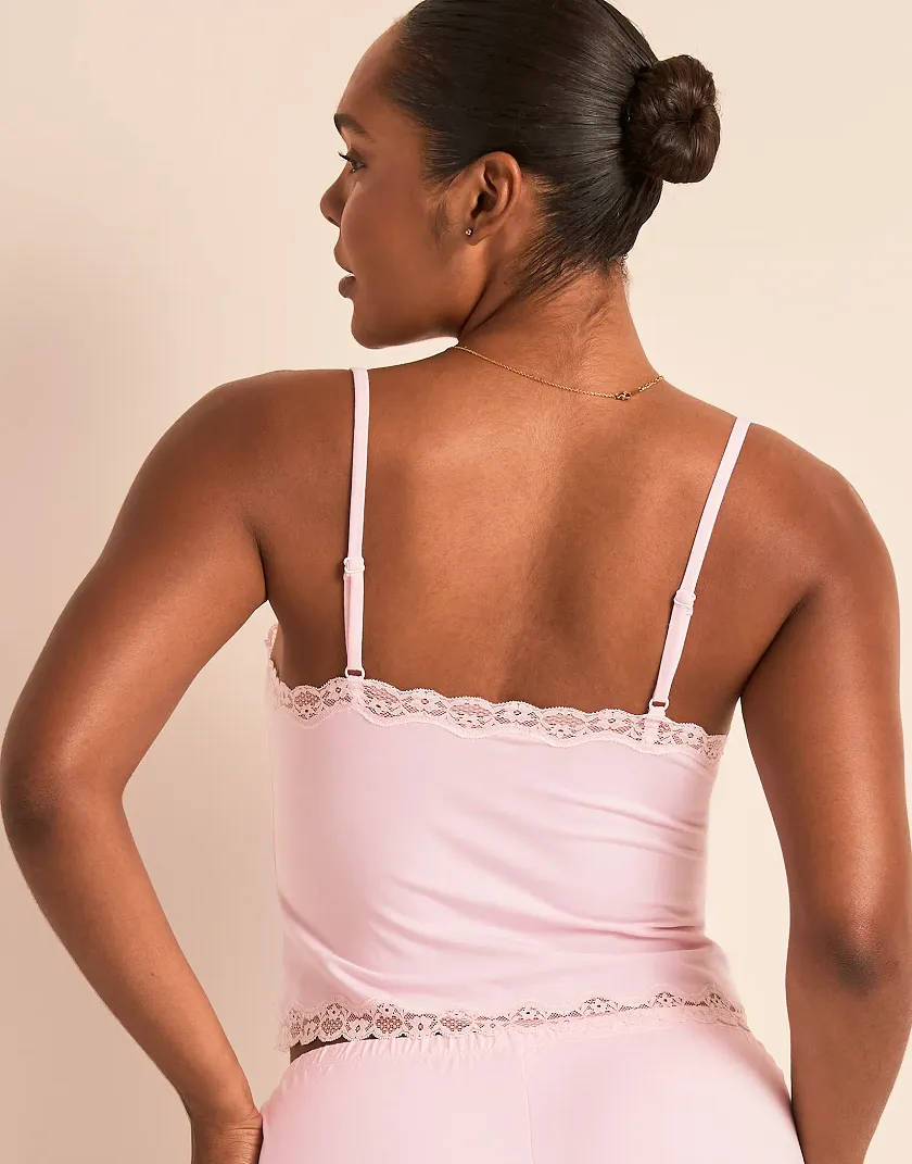 Jersey Cami Light Pink Unlined lounge bundle Model 4