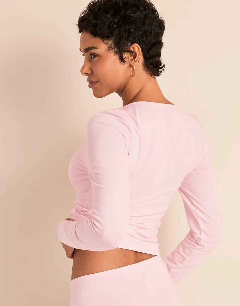 Jersey Long Sleeve Light Pink lounge bundle Model 3